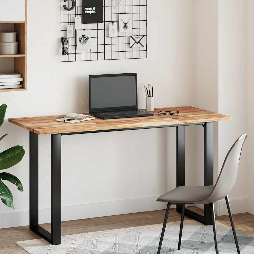 bordplade 140x60x2 cm rektangulær massivt akacietræ