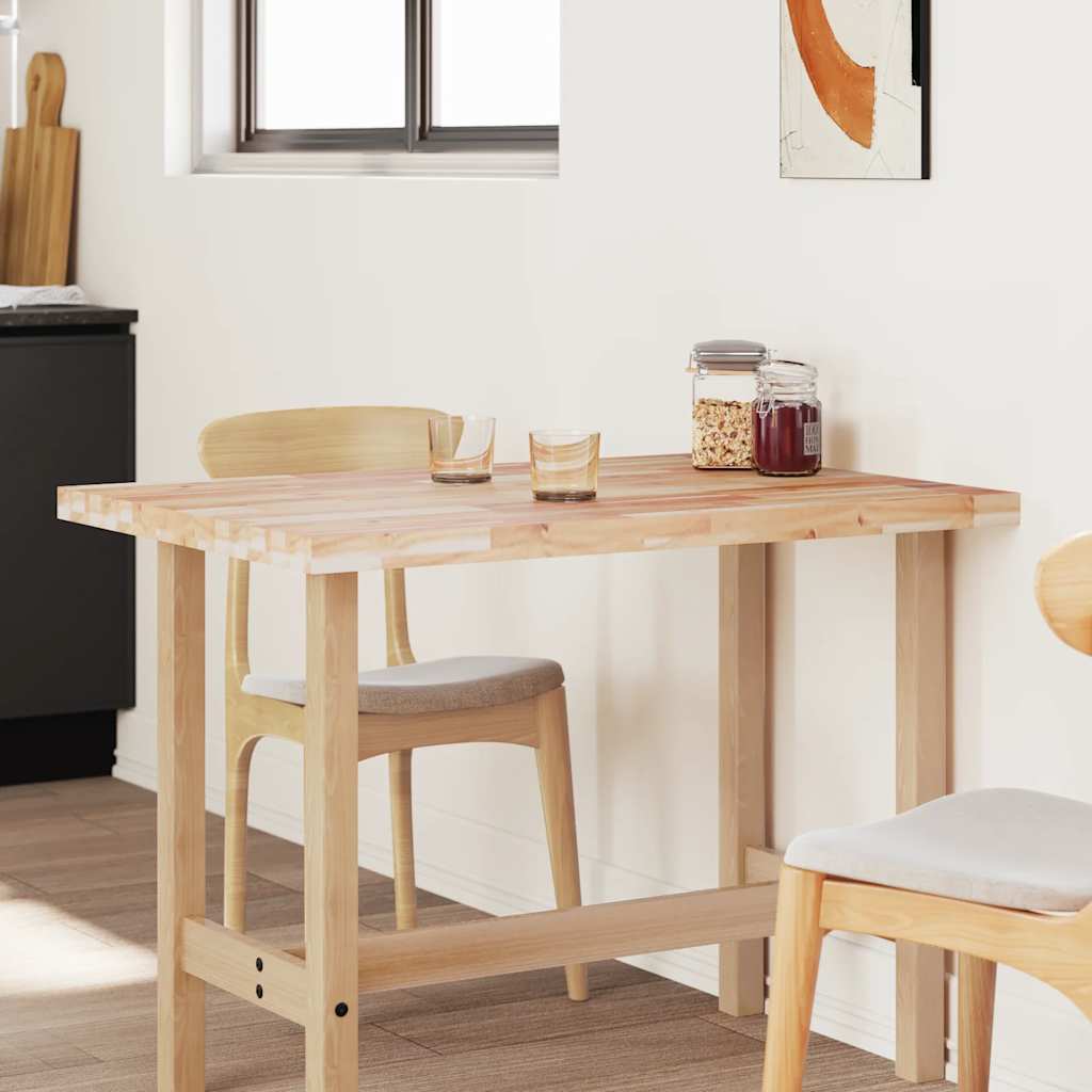 bordplade 120x70x4 cm rektangulær massivt akacietræ