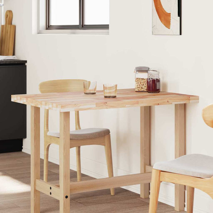 bordplade 100x80x4 cm rektangulær massivt akacietræ