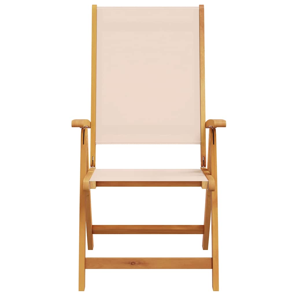 foldbare havestole 2 stk. massivt akacietræ og textilene
