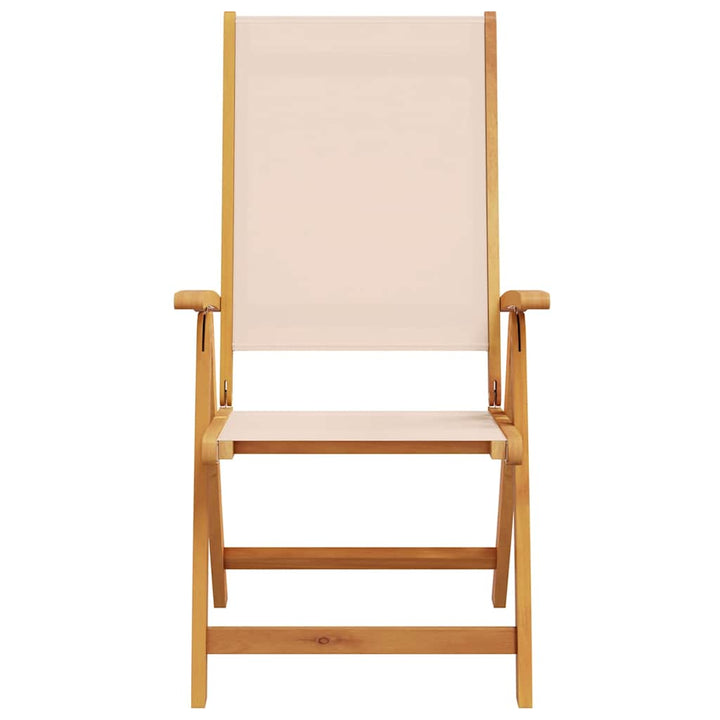 foldbare havestole 2 stk. massivt akacietræ og textilene