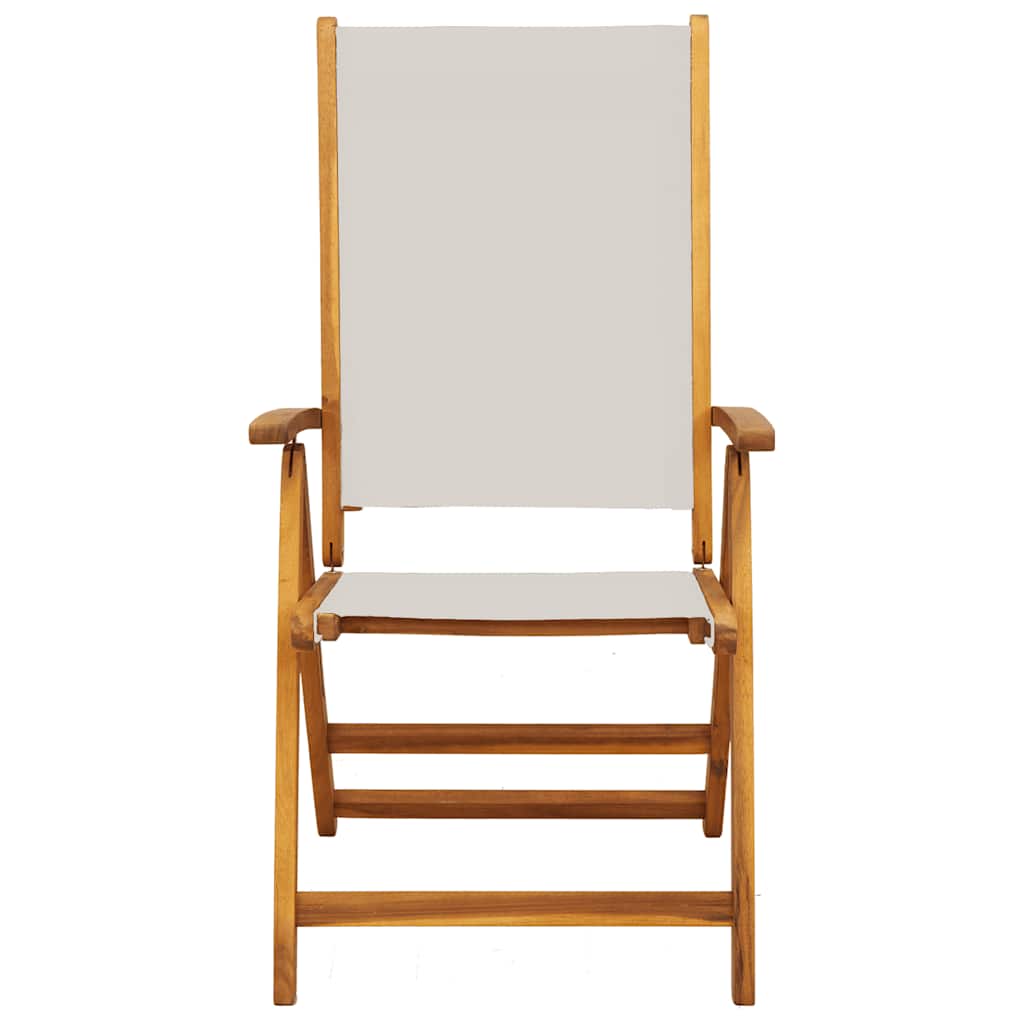 foldbare havestole 2 stk. massivt akacietræ og textilene