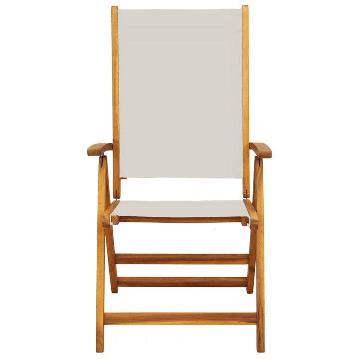 foldbare havestole 2 stk. massivt akacietræ og textilene