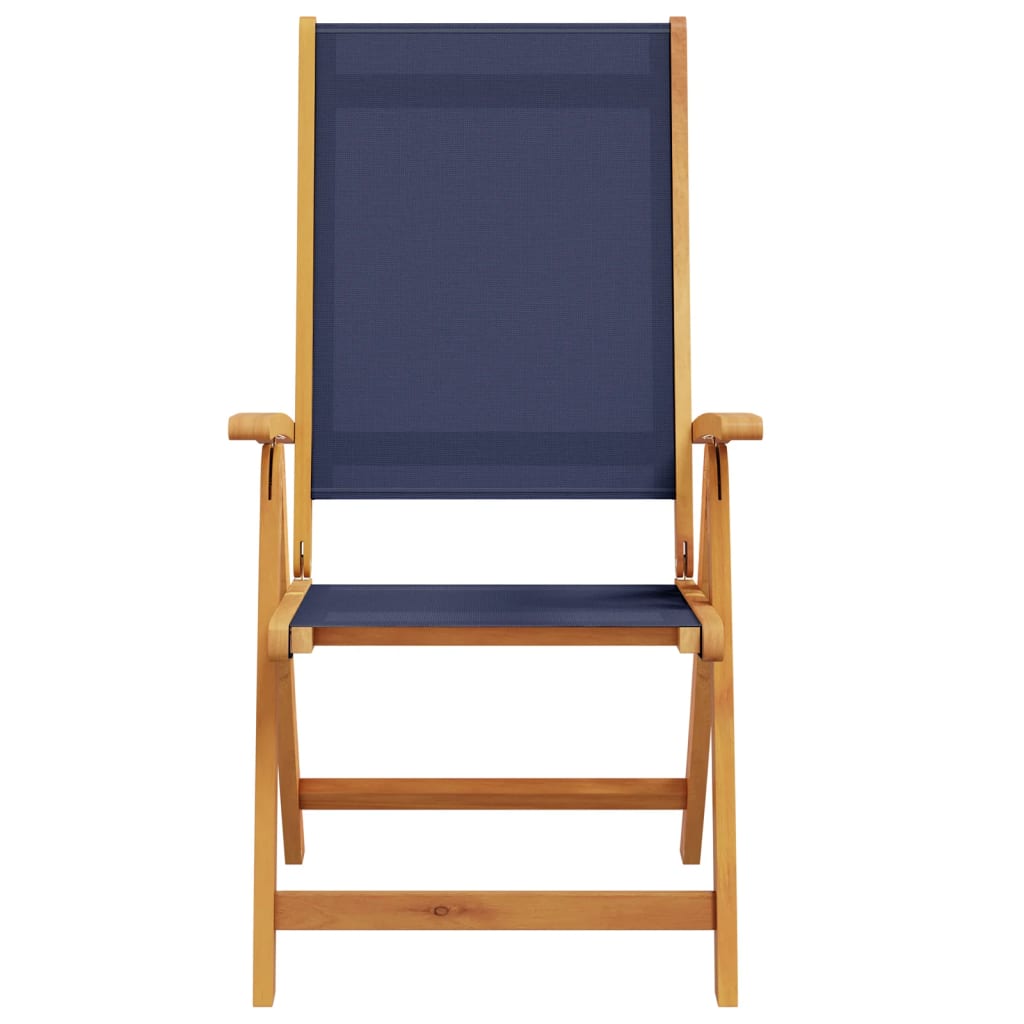 foldbare havestole 2 stk. massivt akacietræ og textilene