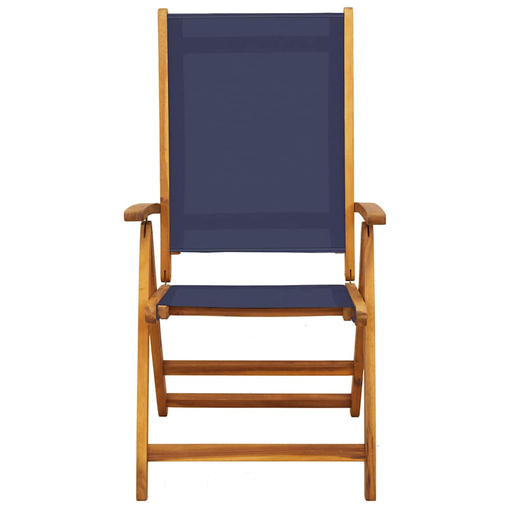 foldbare havestole 2 stk. massivt akacietræ og textilene