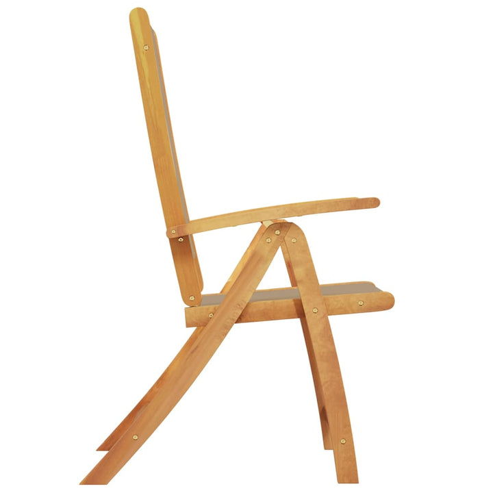foldbare havestole 2 stk. massivt akacietræ og textilene