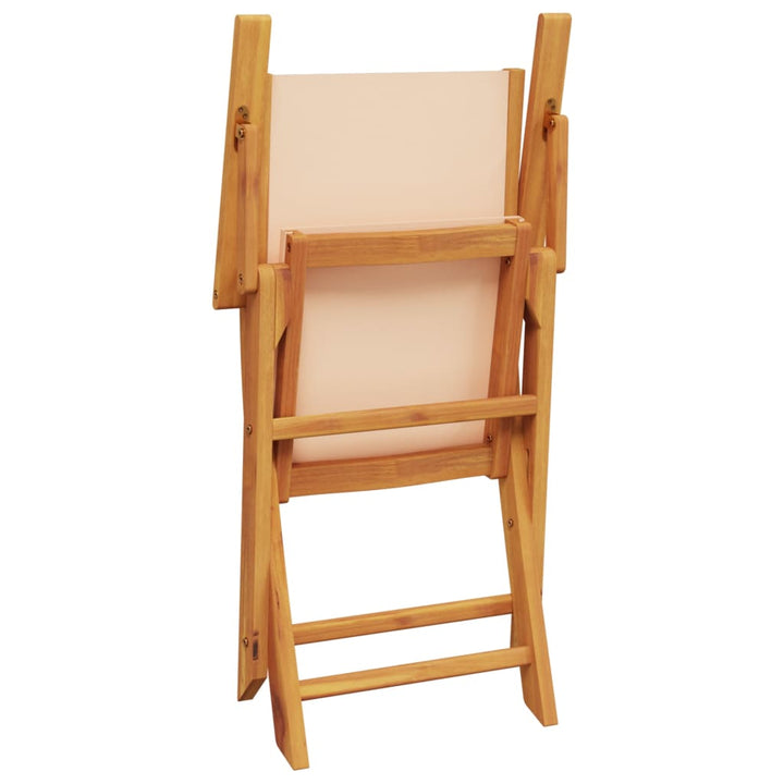 spisebordssæt til haven 7 dele stof og massivt træ beige