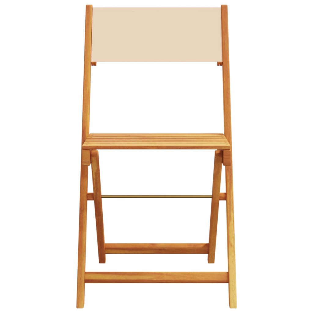 bistrosæt 3 dele stof og massivt træ beige