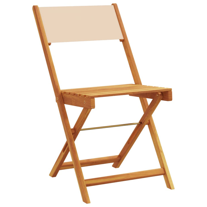 bistrosæt 3 dele stof og massivt træ beige