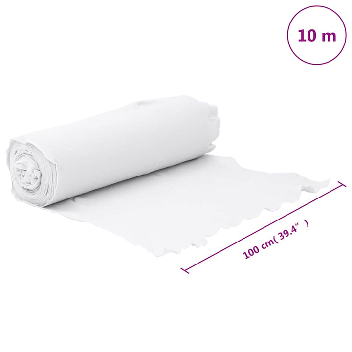 ukrudtsdug 1x10 m polyesterfibre hvid