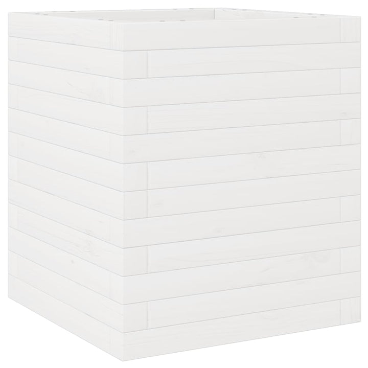 plantekasse 40x40x46 cm massivt fyrretræ hvid