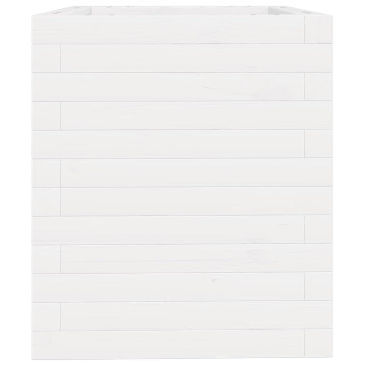 plantekasse 40x40x46 cm massivt fyrretræ hvid