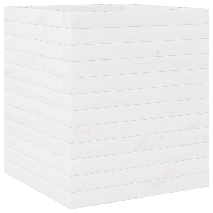 plantekasse 40x40x46 cm massivt fyrretræ hvid
