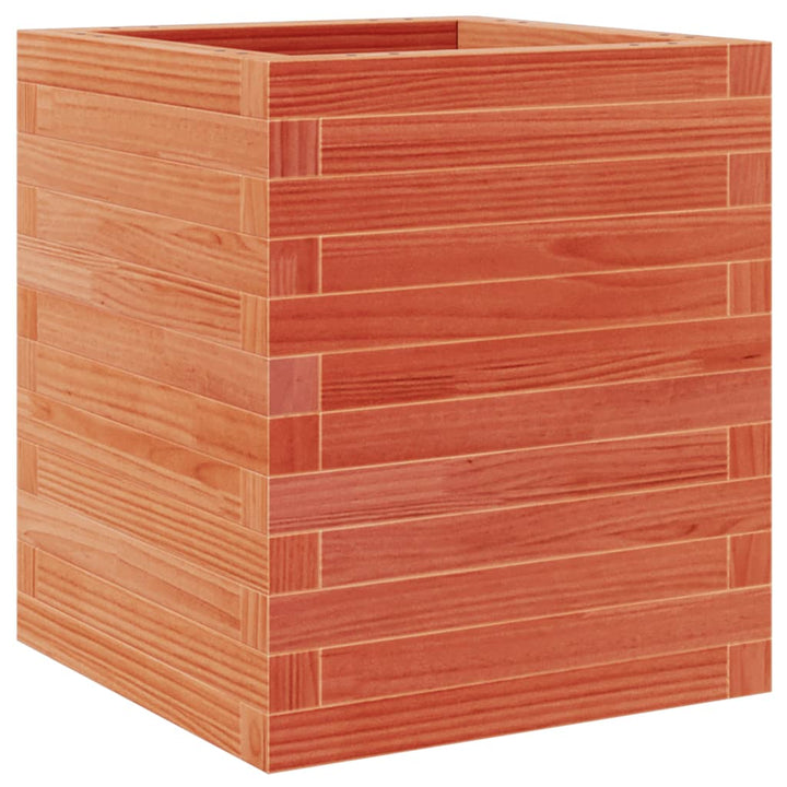 plantekasse 40x40x46 cm massivt fyrretræ gyldenbrun