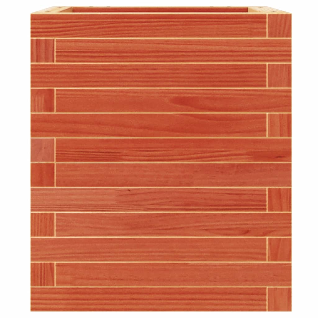 plantekasse 40x40x46 cm massivt fyrretræ gyldenbrun