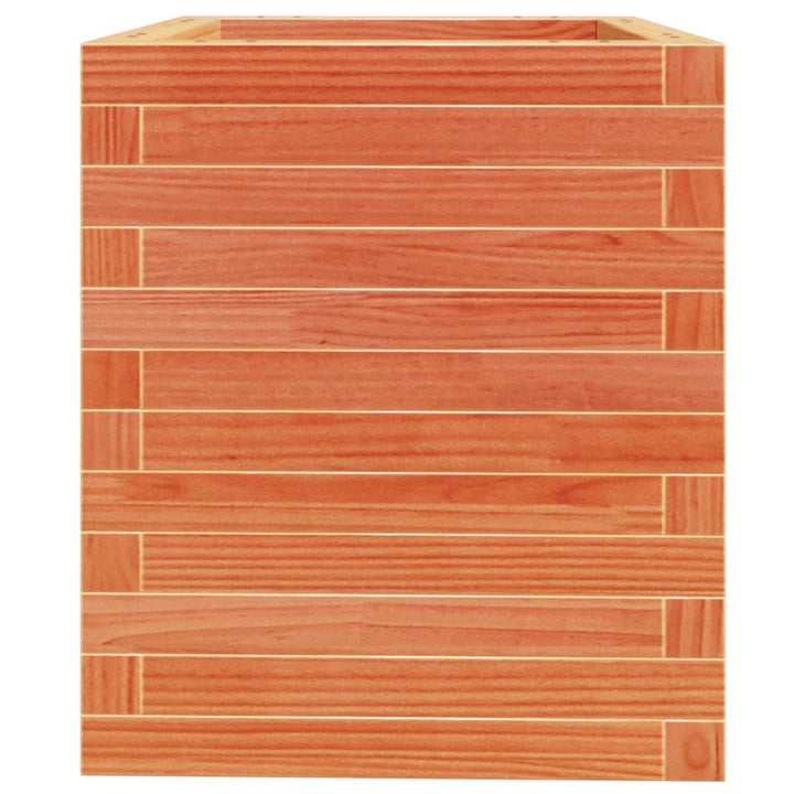 plantekasse 40x40x46 cm massivt fyrretræ gyldenbrun