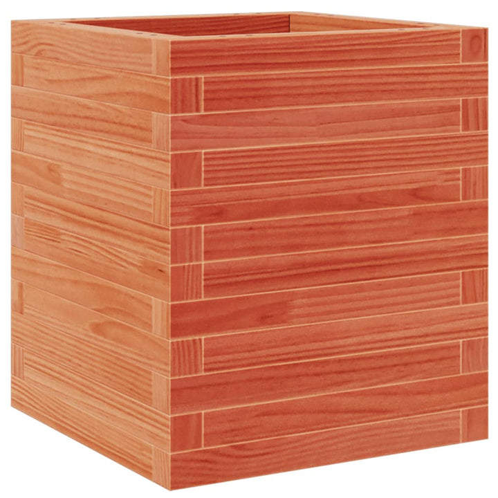 plantekasse 40x40x46 cm massivt fyrretræ gyldenbrun
