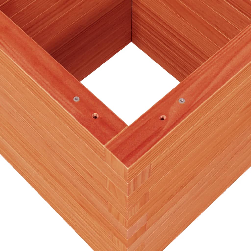 plantekasse 40x40x46 cm massivt fyrretræ gyldenbrun