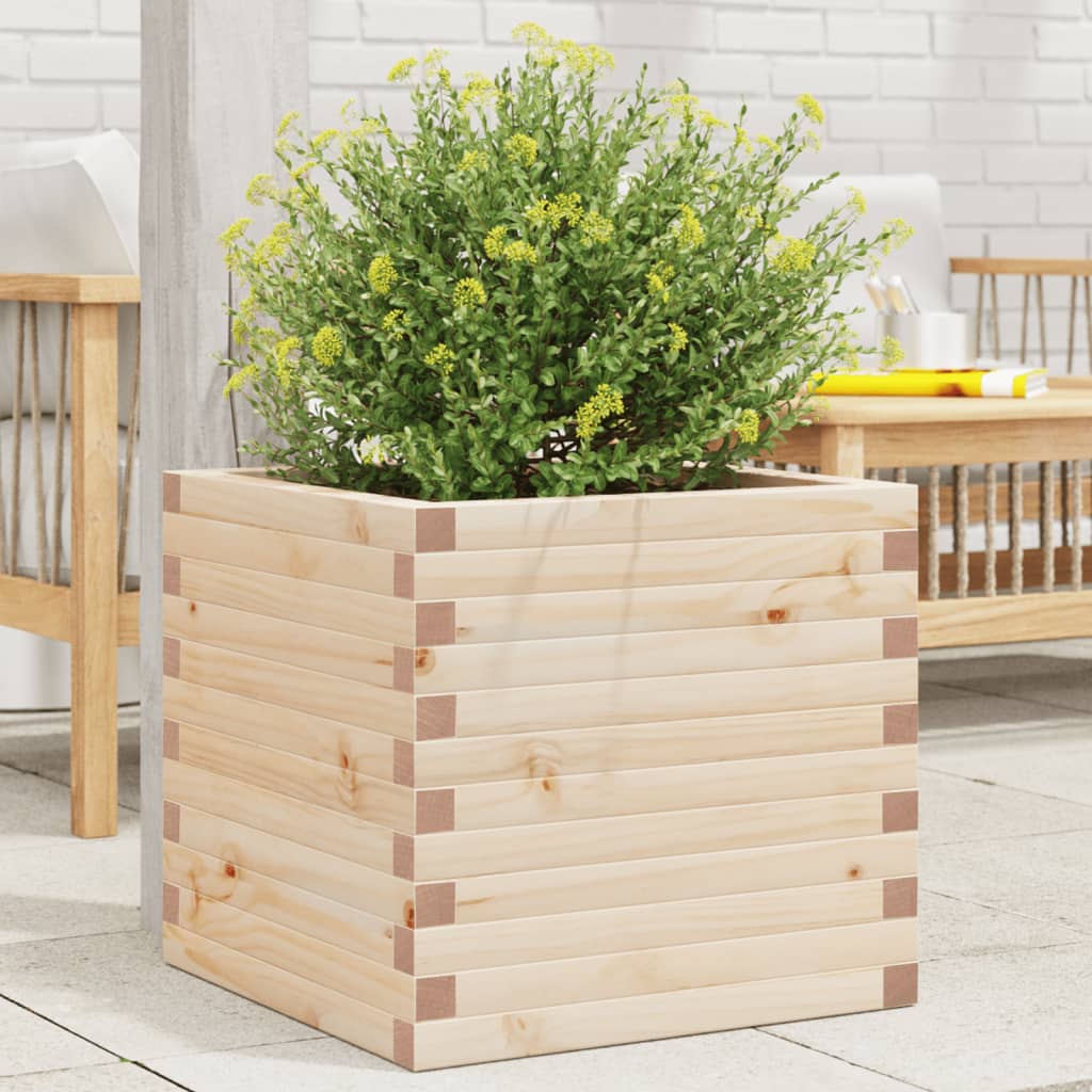 plantekasse 50x50x46 cm massivt fyrretræ