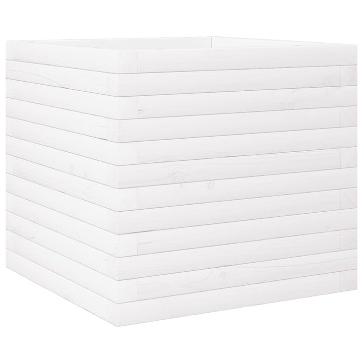 plantekasse 50x50x46 cm massivt fyrretræ hvid