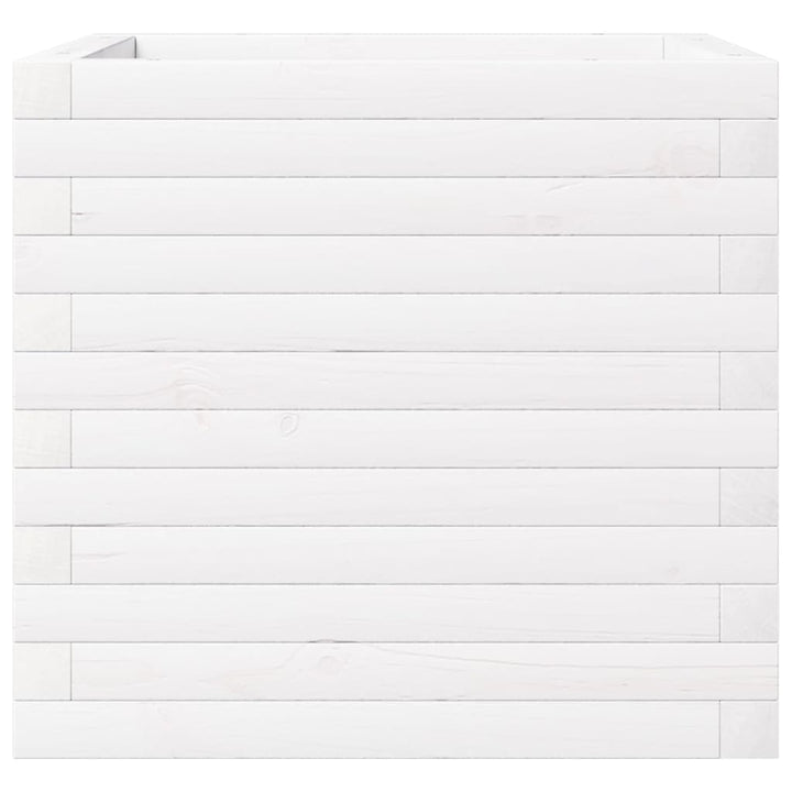 plantekasse 50x50x46 cm massivt fyrretræ hvid