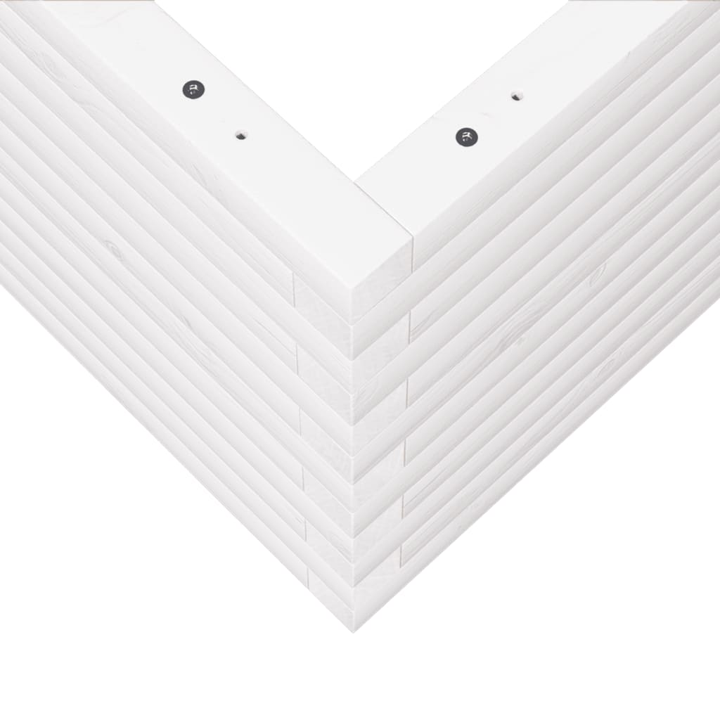 plantekasse 50x50x46 cm massivt fyrretræ hvid