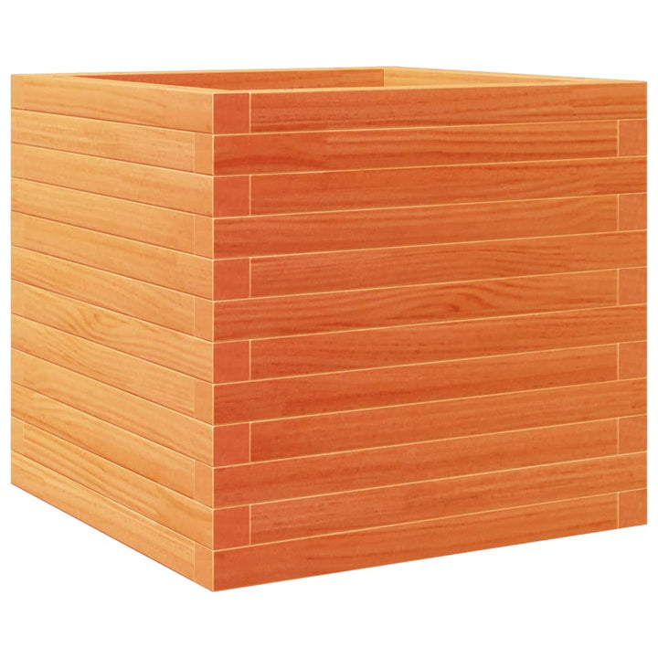 plantekasse 50x50x46 cm massivt fyrretræ gyldenbrun