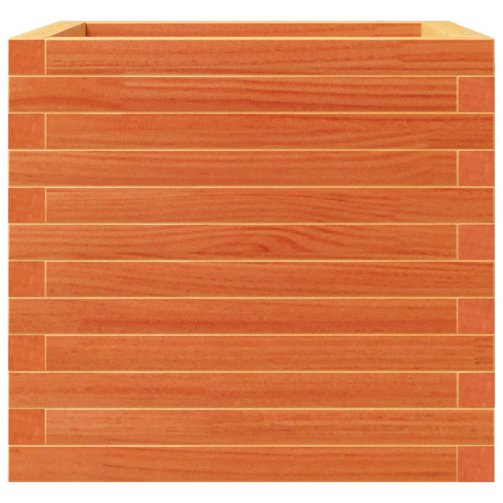 plantekasse 50x50x46 cm massivt fyrretræ gyldenbrun
