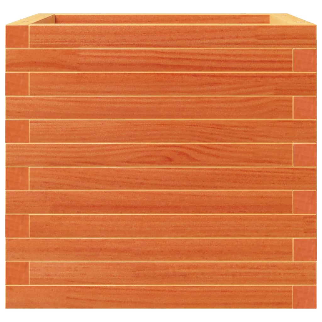 plantekasse 50x50x46 cm massivt fyrretræ gyldenbrun