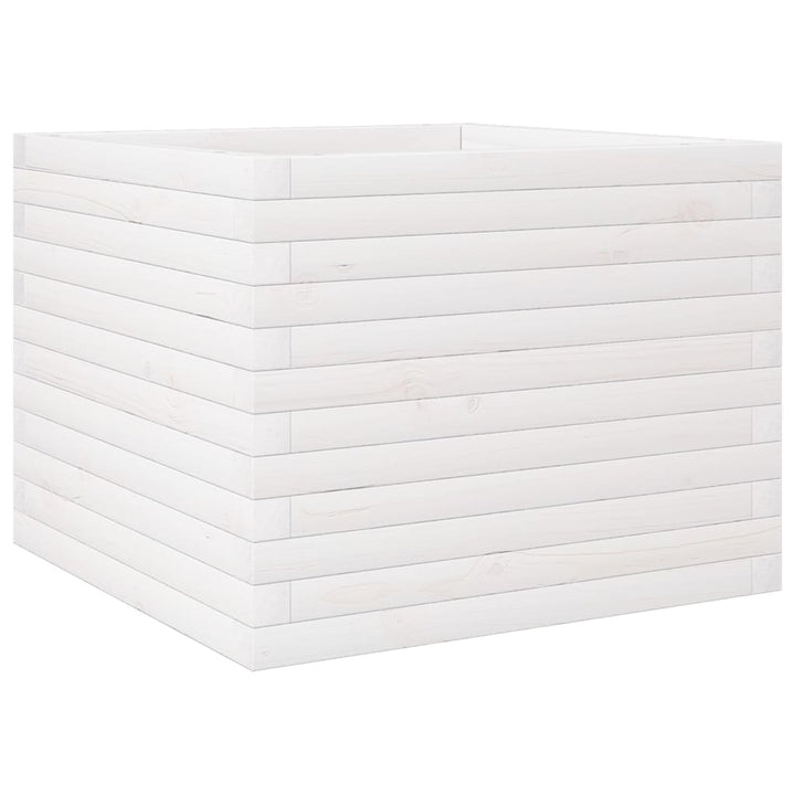 plantekasse 60x60x46 cm massivt fyrretræ hvid
