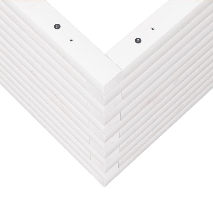 plantekasse 60x60x46 cm massivt fyrretræ hvid