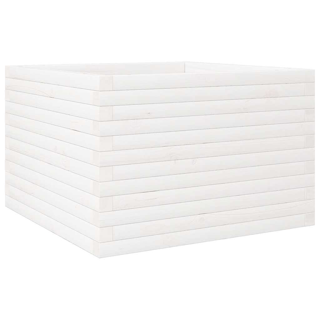 plantekasse 70x70x46 cm massivt fyrretræ hvid