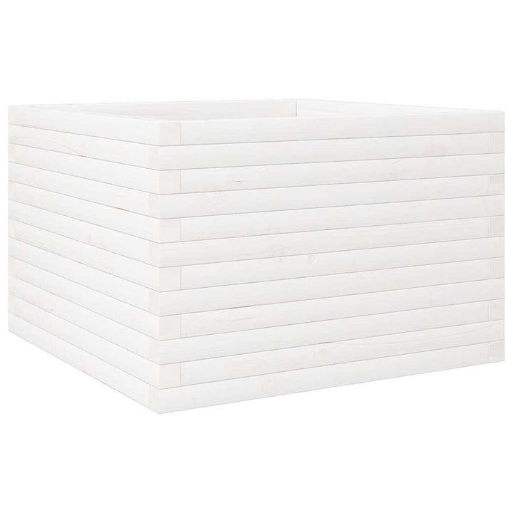 plantekasse 70x70x46 cm massivt fyrretræ hvid