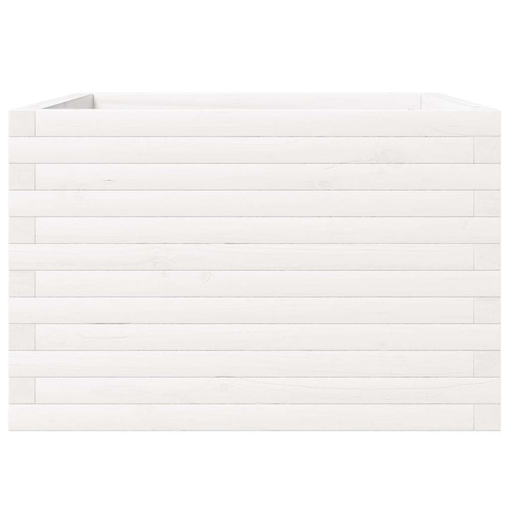 plantekasse 70x70x46 cm massivt fyrretræ hvid
