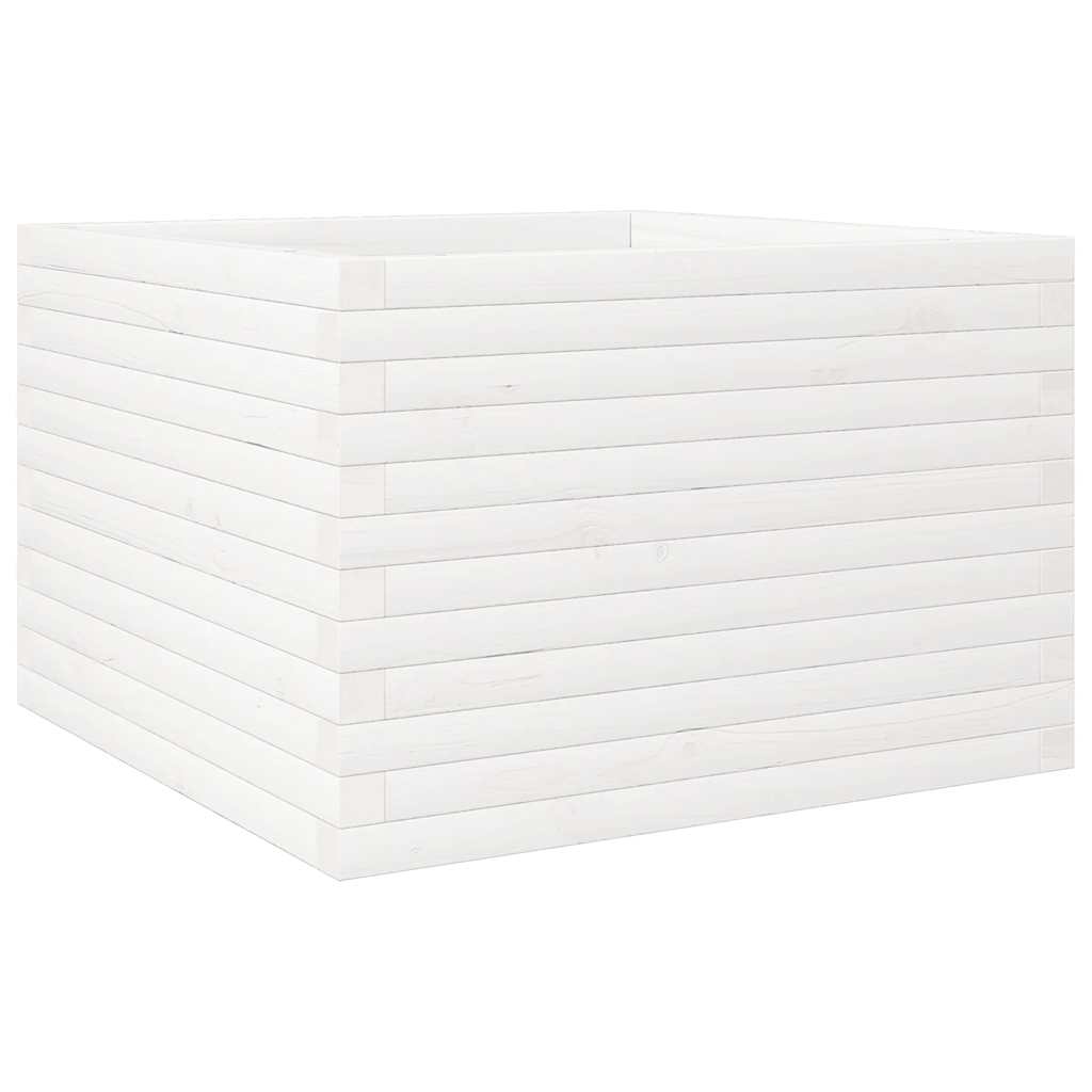 plantekasse 70x70x46 cm massivt fyrretræ hvid