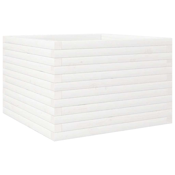 plantekasse 70x70x46 cm massivt fyrretræ hvid