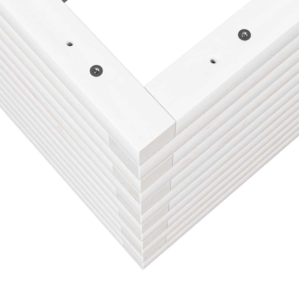 plantekasse 70x70x46 cm massivt fyrretræ hvid