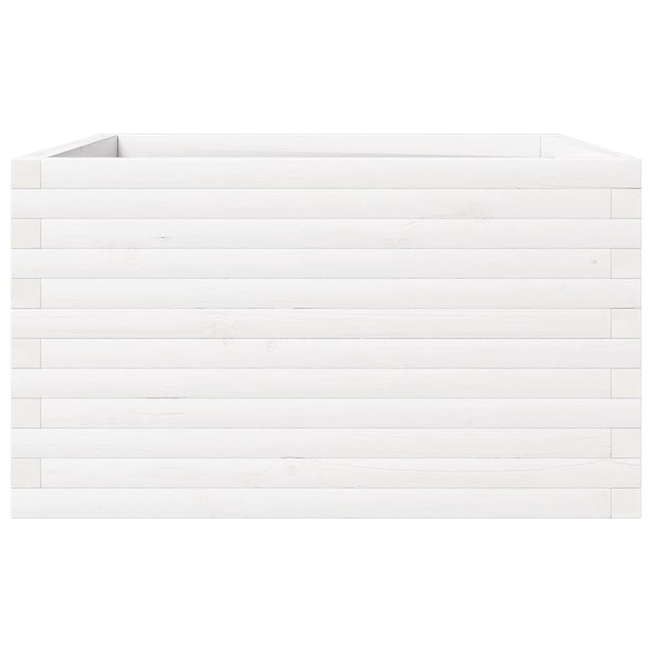 plantekasse 80x80x46 cm massivt fyrretræ hvid