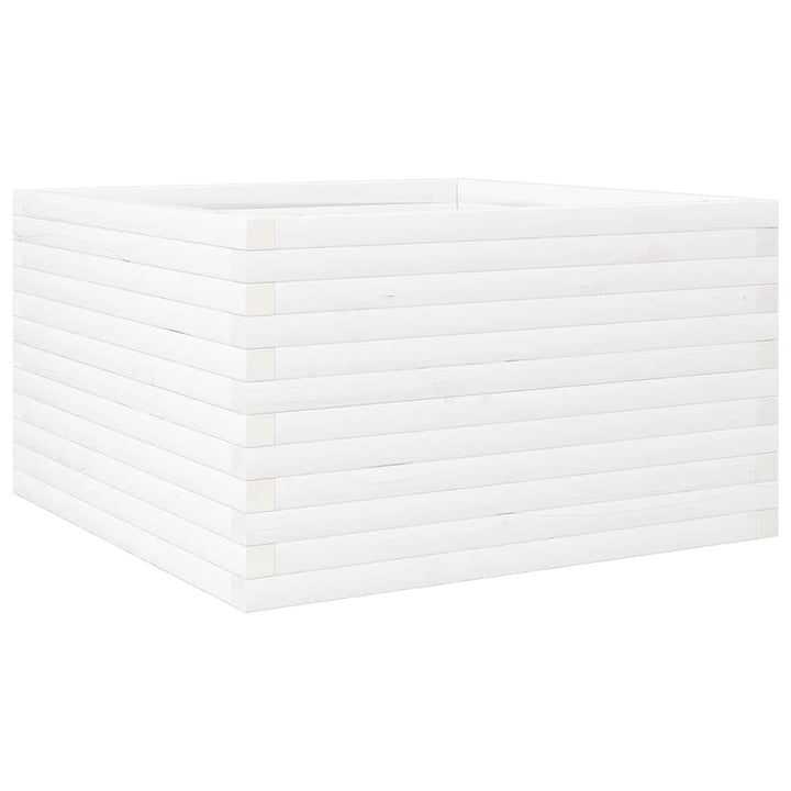 plantekasse 80x80x46 cm massivt fyrretræ hvid