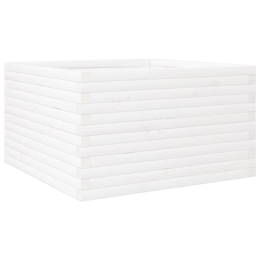 plantekasse 80x80x46 cm massivt fyrretræ hvid