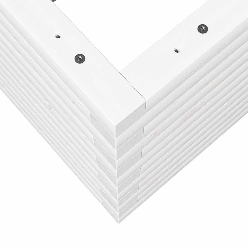 plantekasse 80x80x46 cm massivt fyrretræ hvid