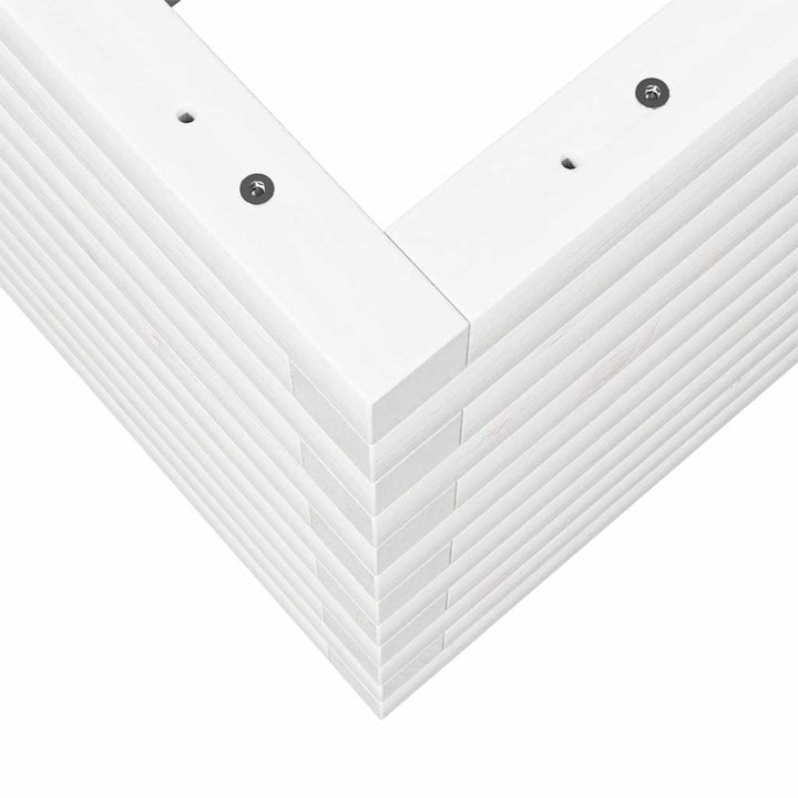 plantekasse 80x80x46 cm massivt fyrretræ hvid