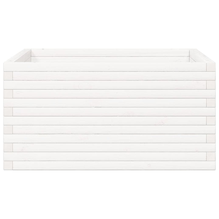 plantekasse 90x90x46 cm massivt fyrretræ hvid