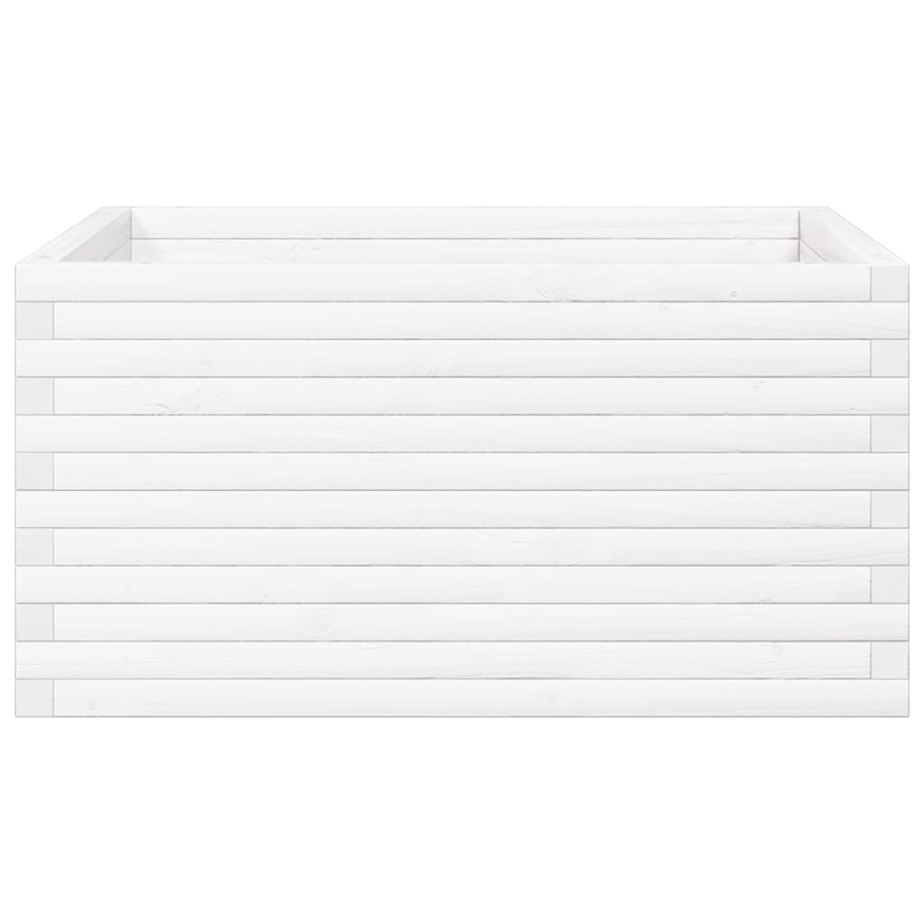 plantekasse 90x90x46 cm massivt fyrretræ hvid