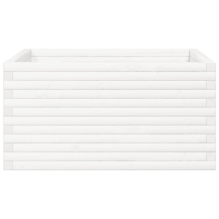 plantekasse 90x90x46 cm massivt fyrretræ hvid