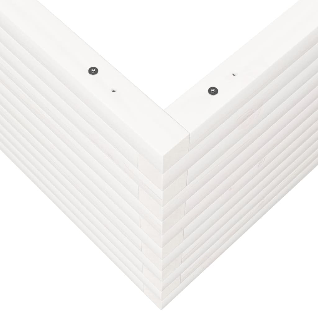 plantekasse 90x90x46 cm massivt fyrretræ hvid