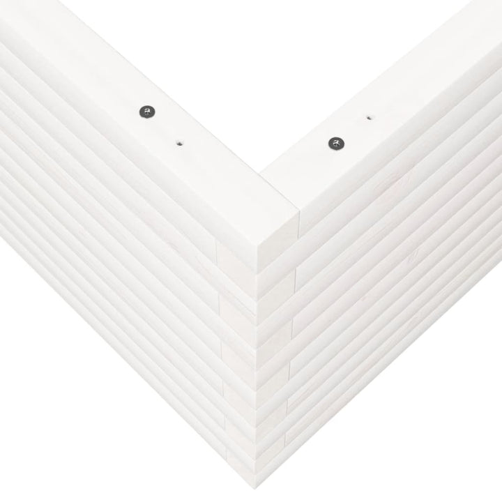 plantekasse 90x90x46 cm massivt fyrretræ hvid