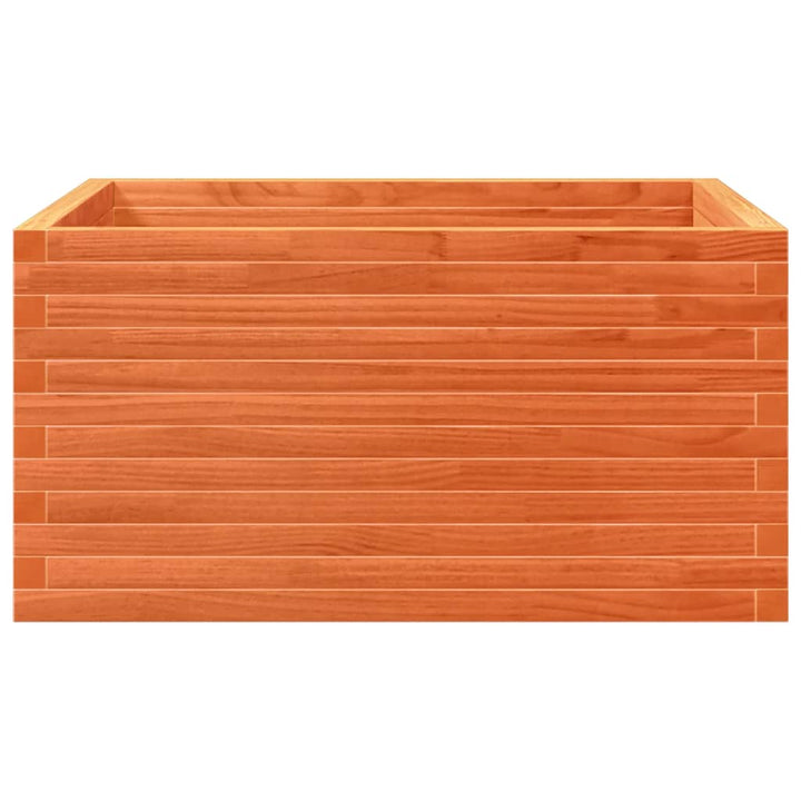 plantekasse 90x90x46 cm massivt fyrretræ gyldenbrun