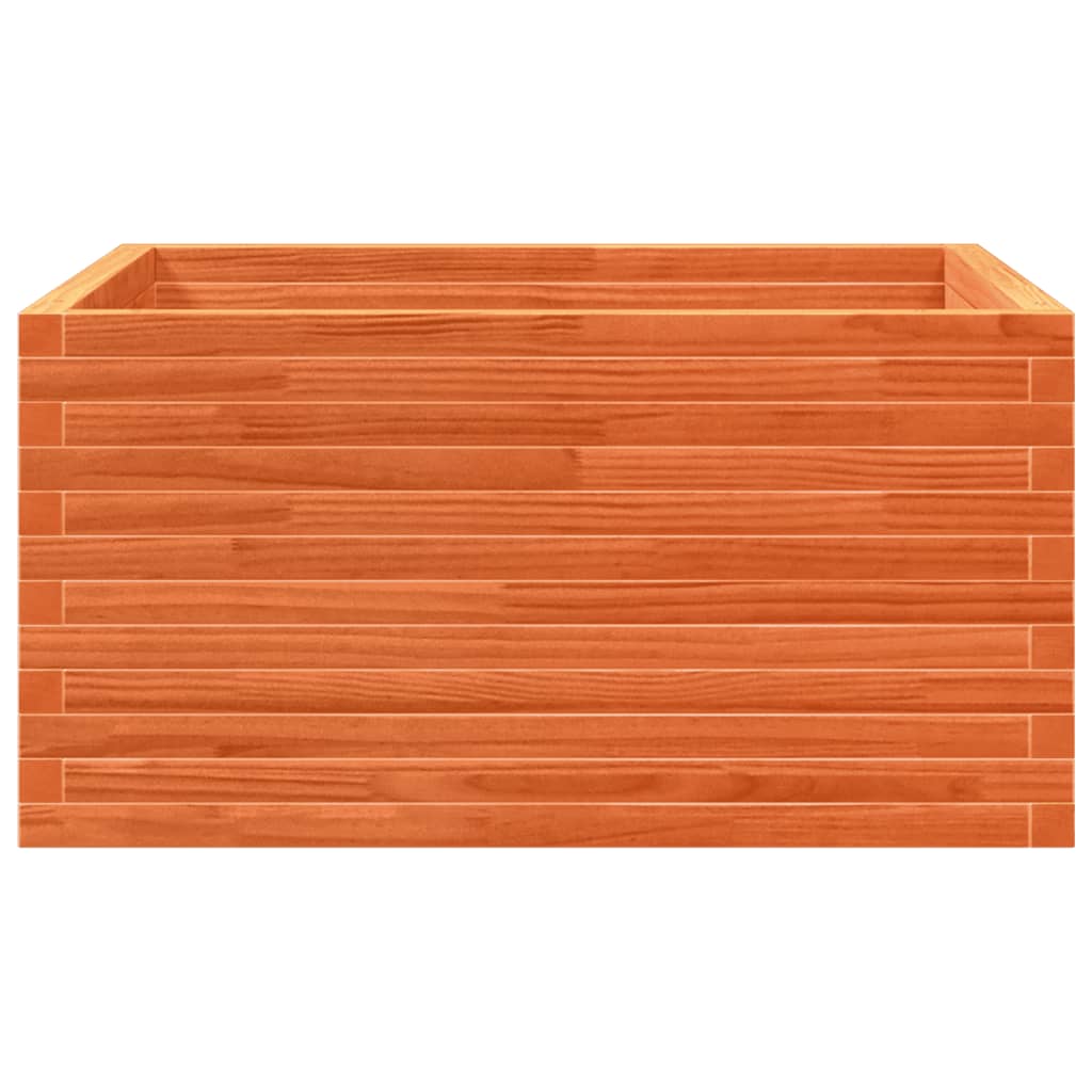 plantekasse 90x90x46 cm massivt fyrretræ gyldenbrun