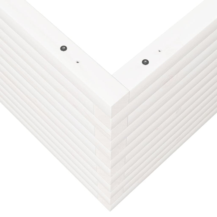 plantekasse 100x100x46 cm massivt fyrretræ hvid